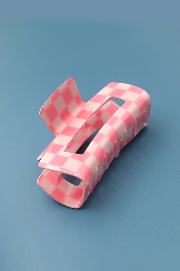 Black Checkered Hair Clip