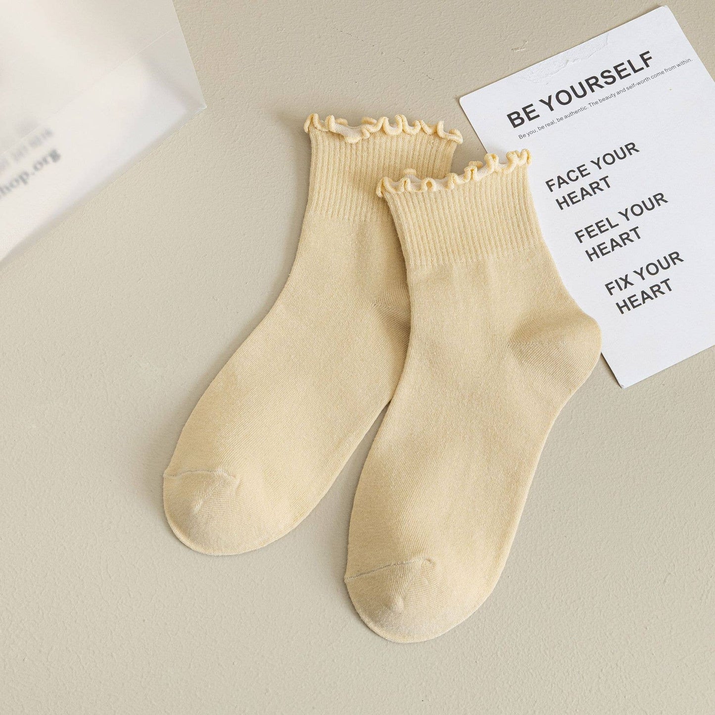 Women's Solid Color Ruffle Ankle Socks