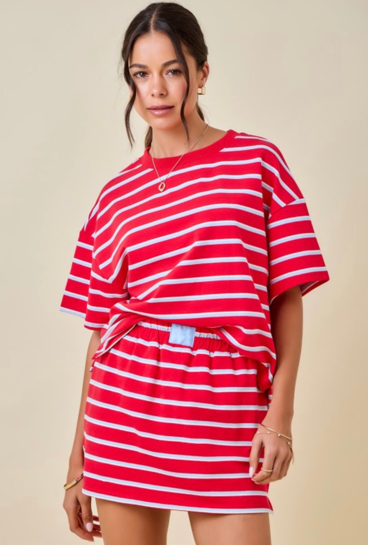 Striped Lounge Mini Skort