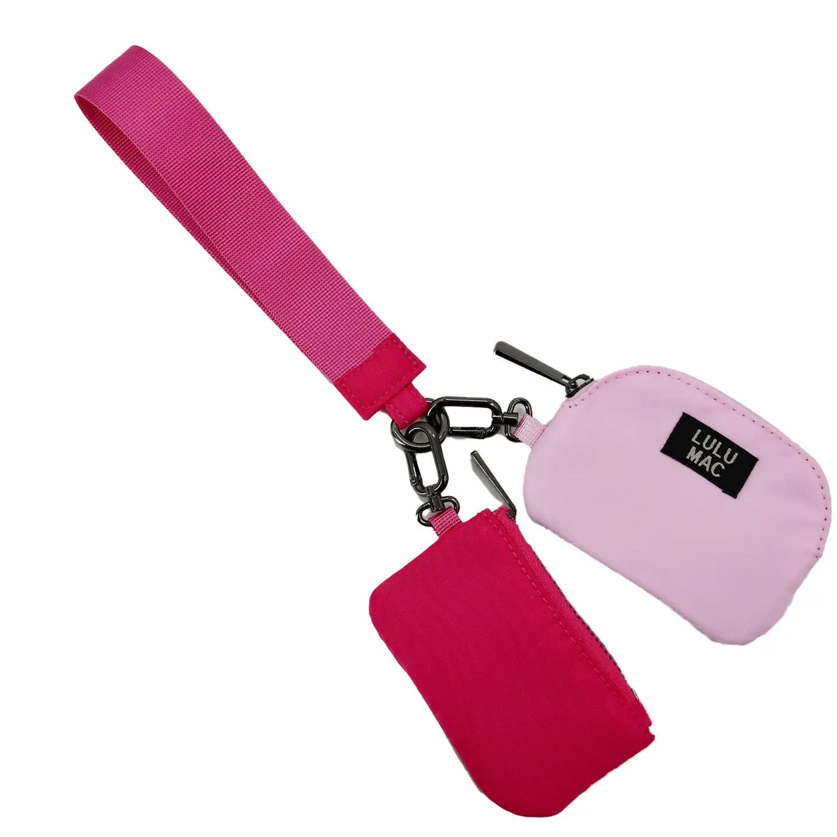 LULU MAC Light Pink/ Hot Pink Wristlet