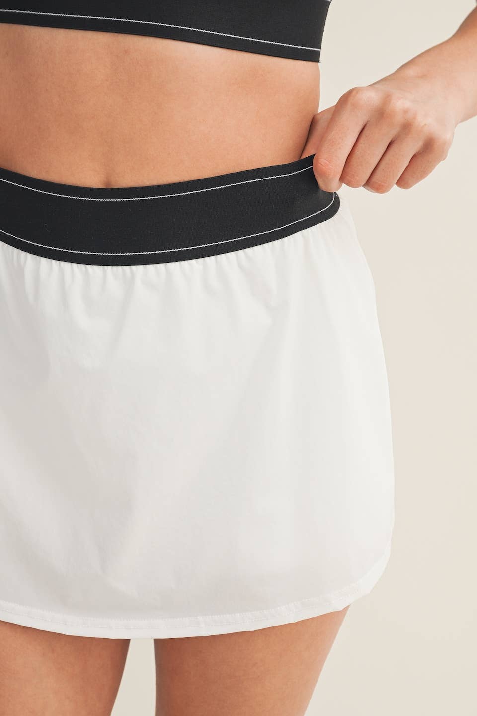 Lightweight Skort with Elastic Waistband