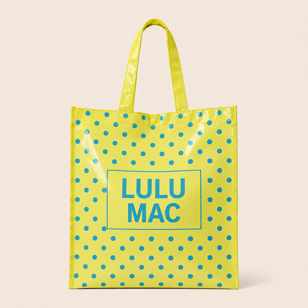 LM-BG-1004 REUSABLE TOTE -BUTTER BLUE DOT