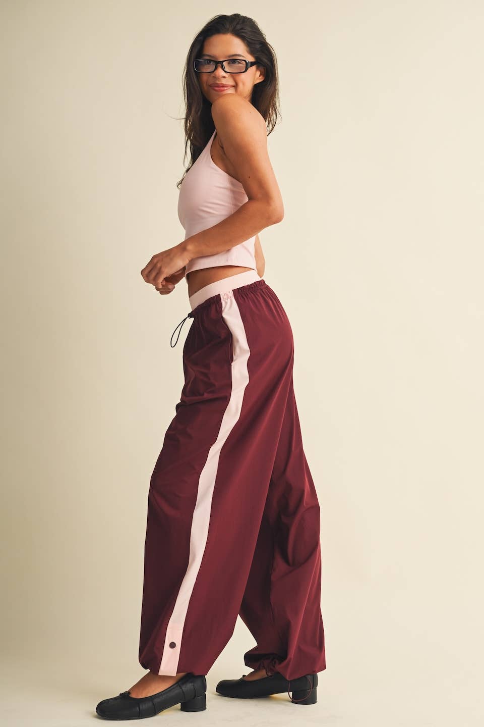 Double Layered Stripe Track Pants