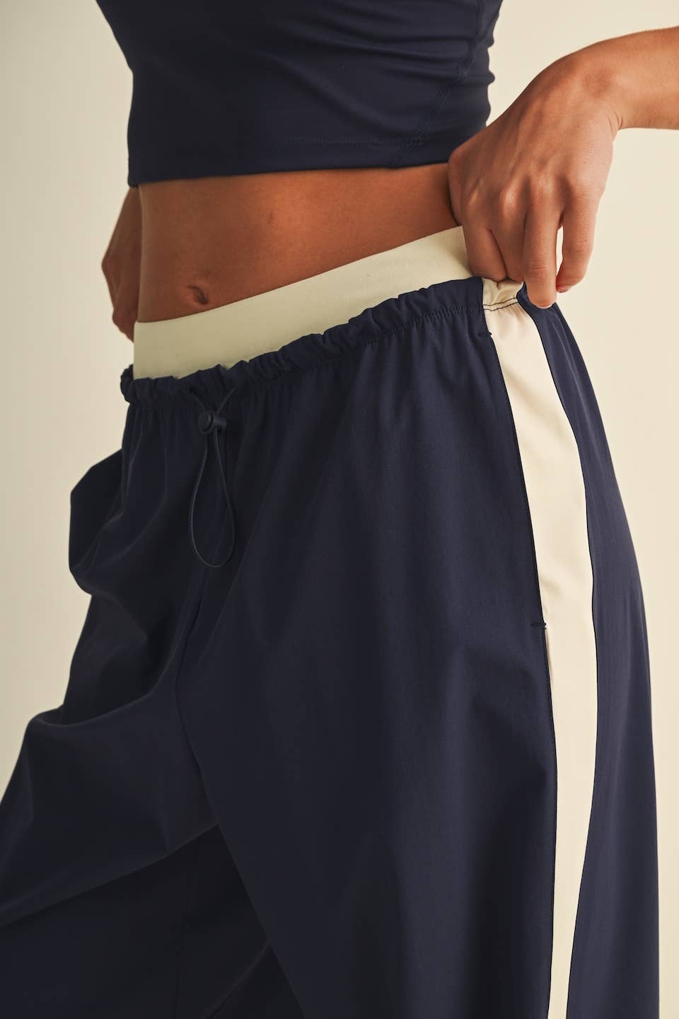Double Layered Stripe Track Pants
