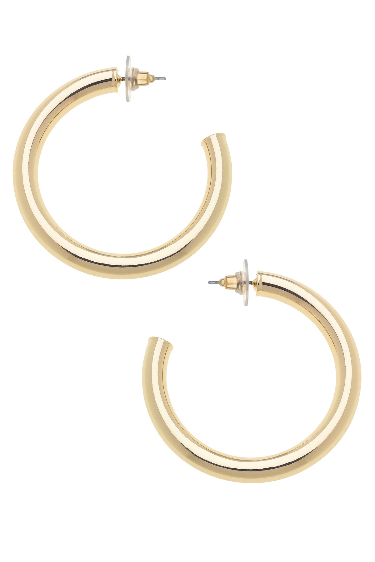 Isla Hoop Earrings in Shiny Gold