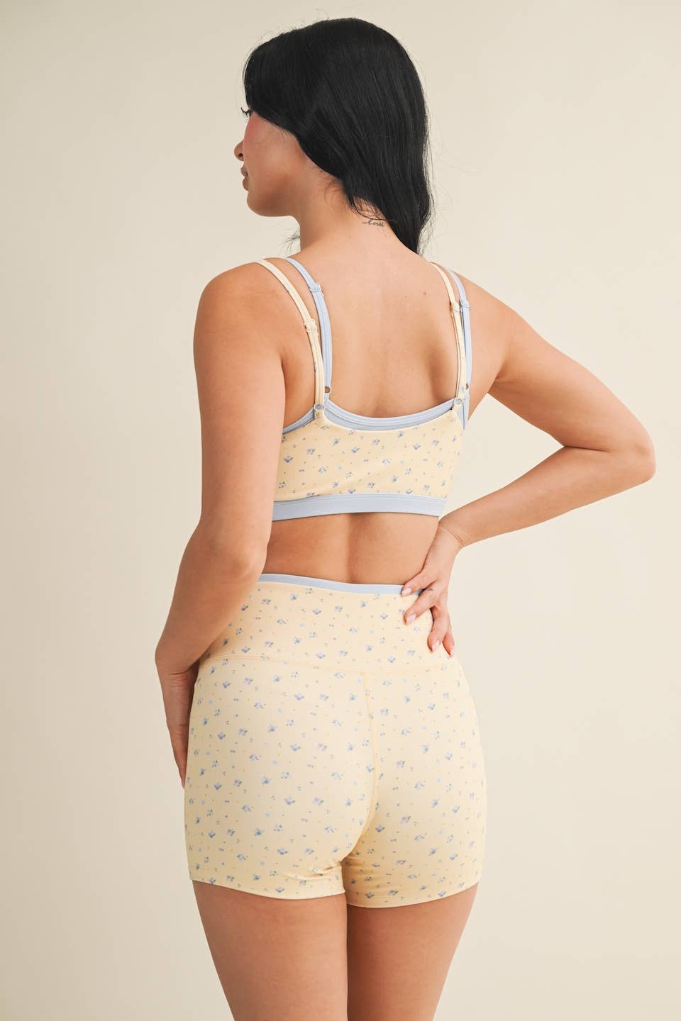 Ditsy Print Double Layered Sports Bra