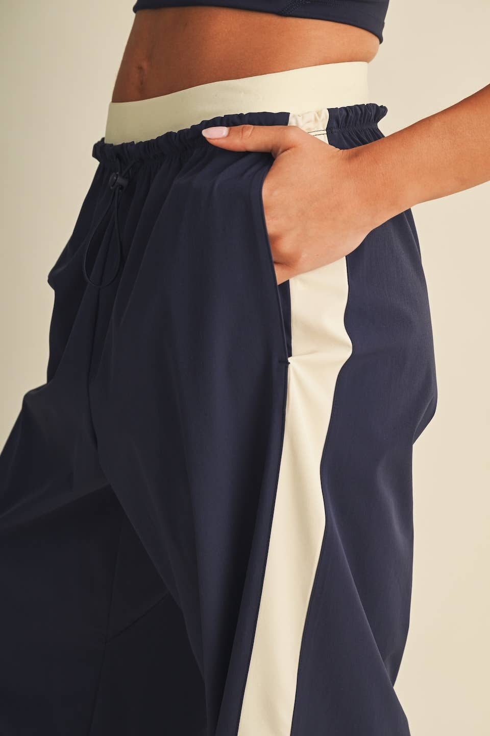 Double Layered Stripe Track Pants