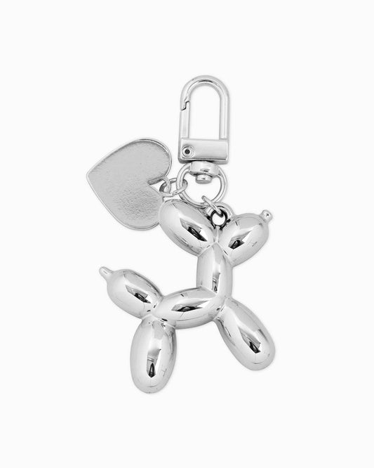 Balloon Dog Heart Bag Charm