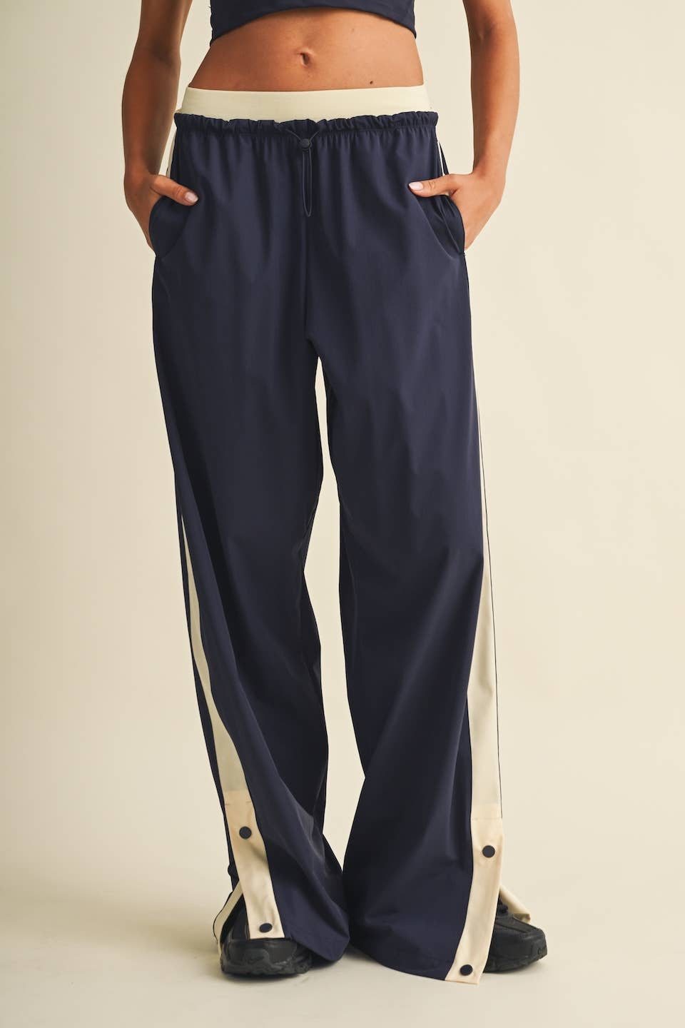 Double Layered Stripe Track Pants