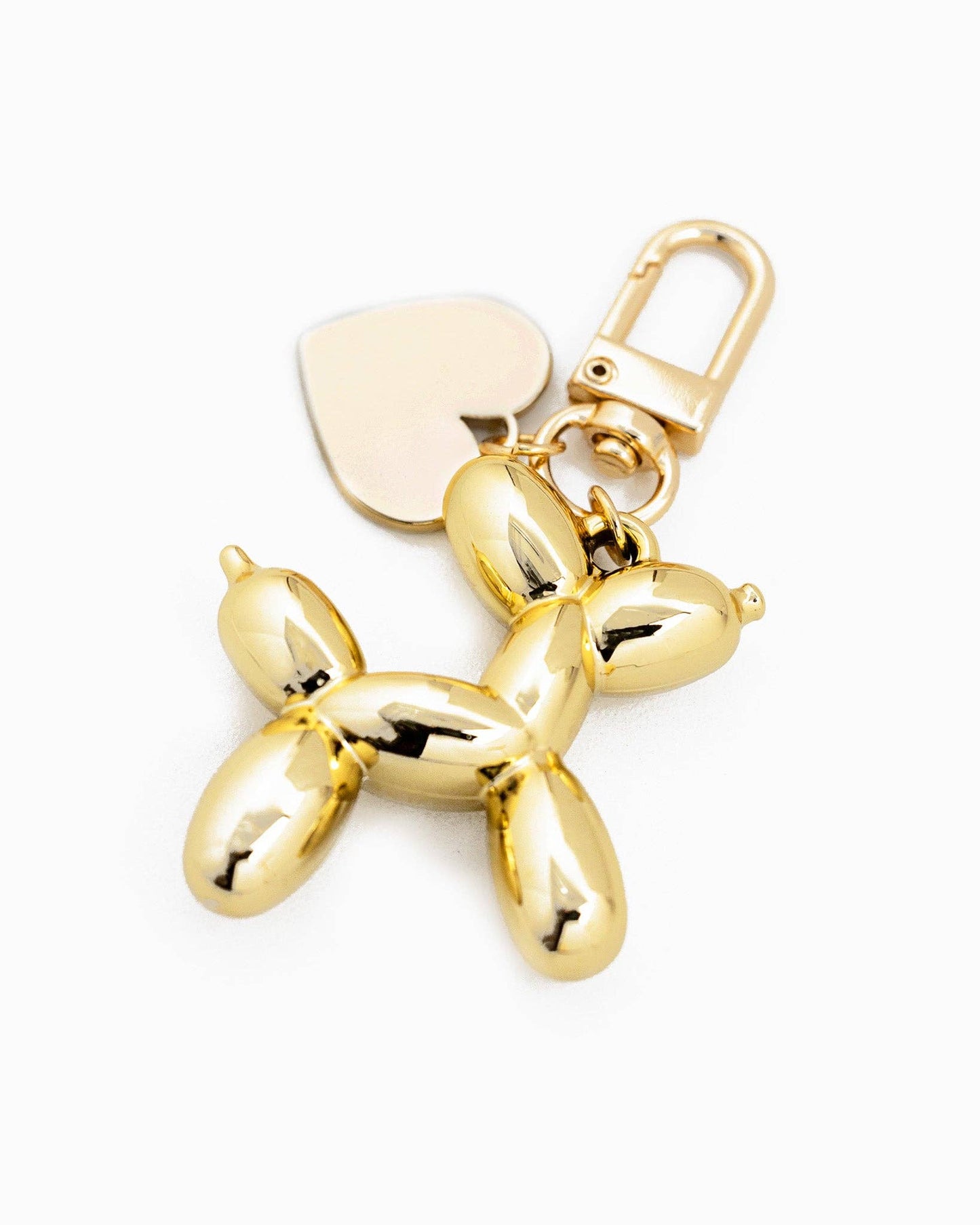 Balloon Dog Heart Bag Charm