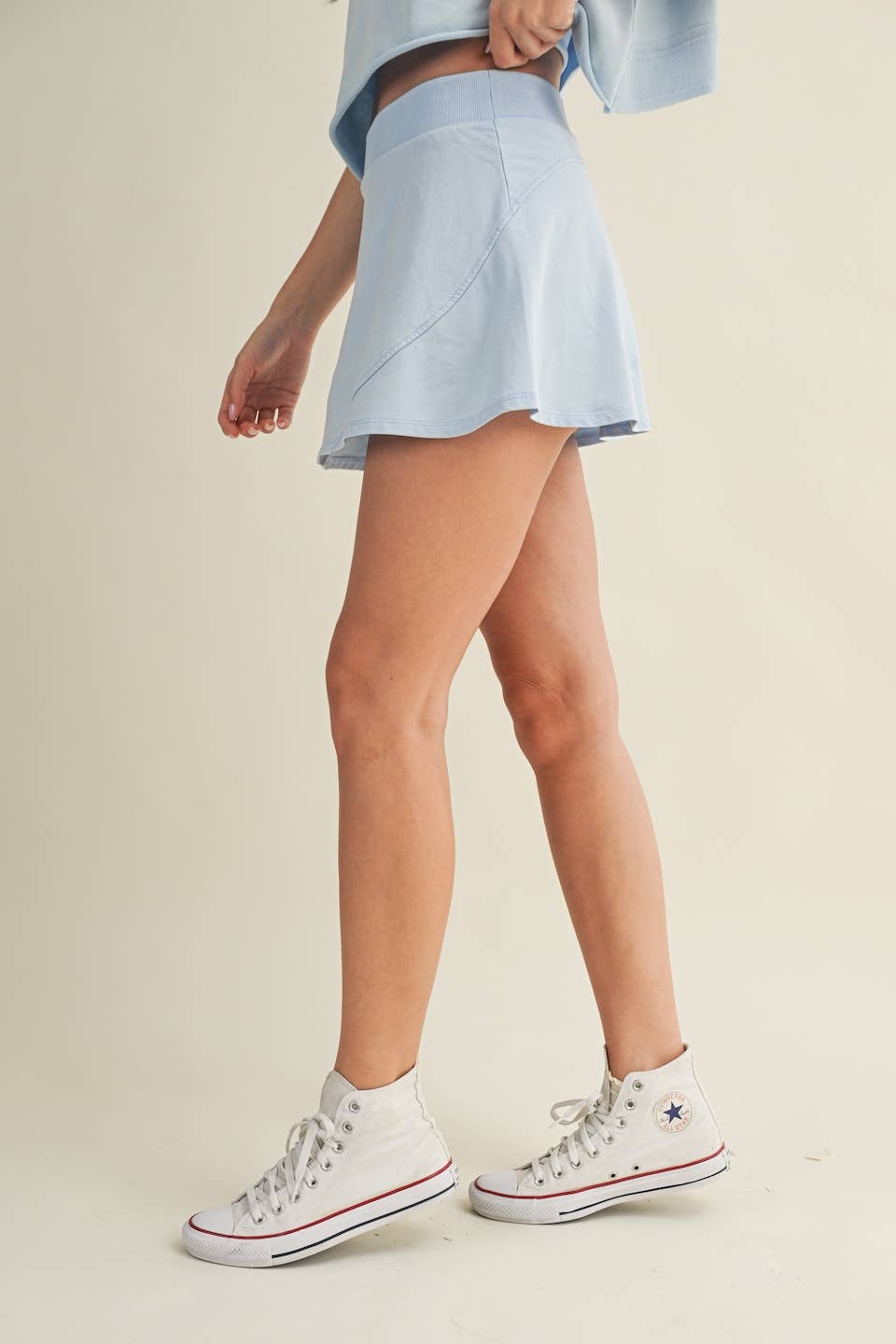 Mineral Wash A-Line Mini Skort