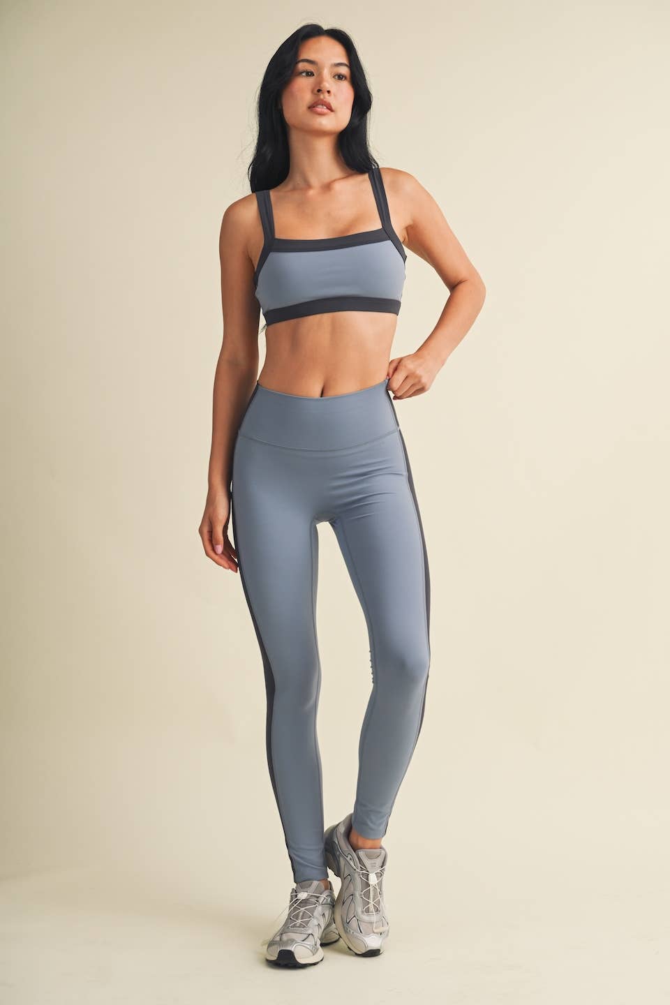 Contrast Block Sports Bra