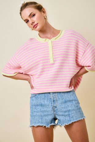 Striped Henley Top