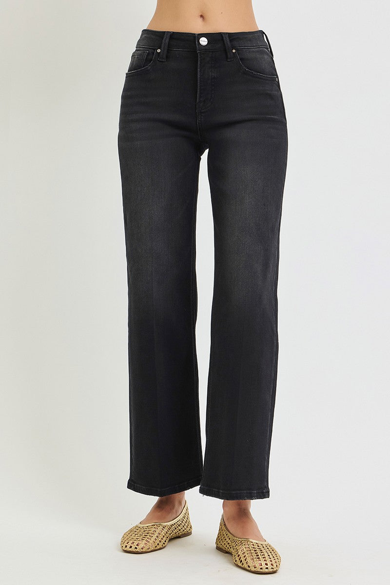 Risen Black High Rise Ankle Jeans