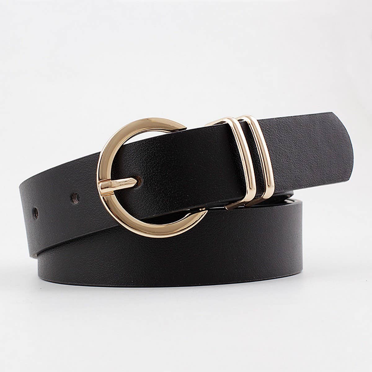 RING HOLE PIN BUCKLE DECORATIVE AMERICAN BELT