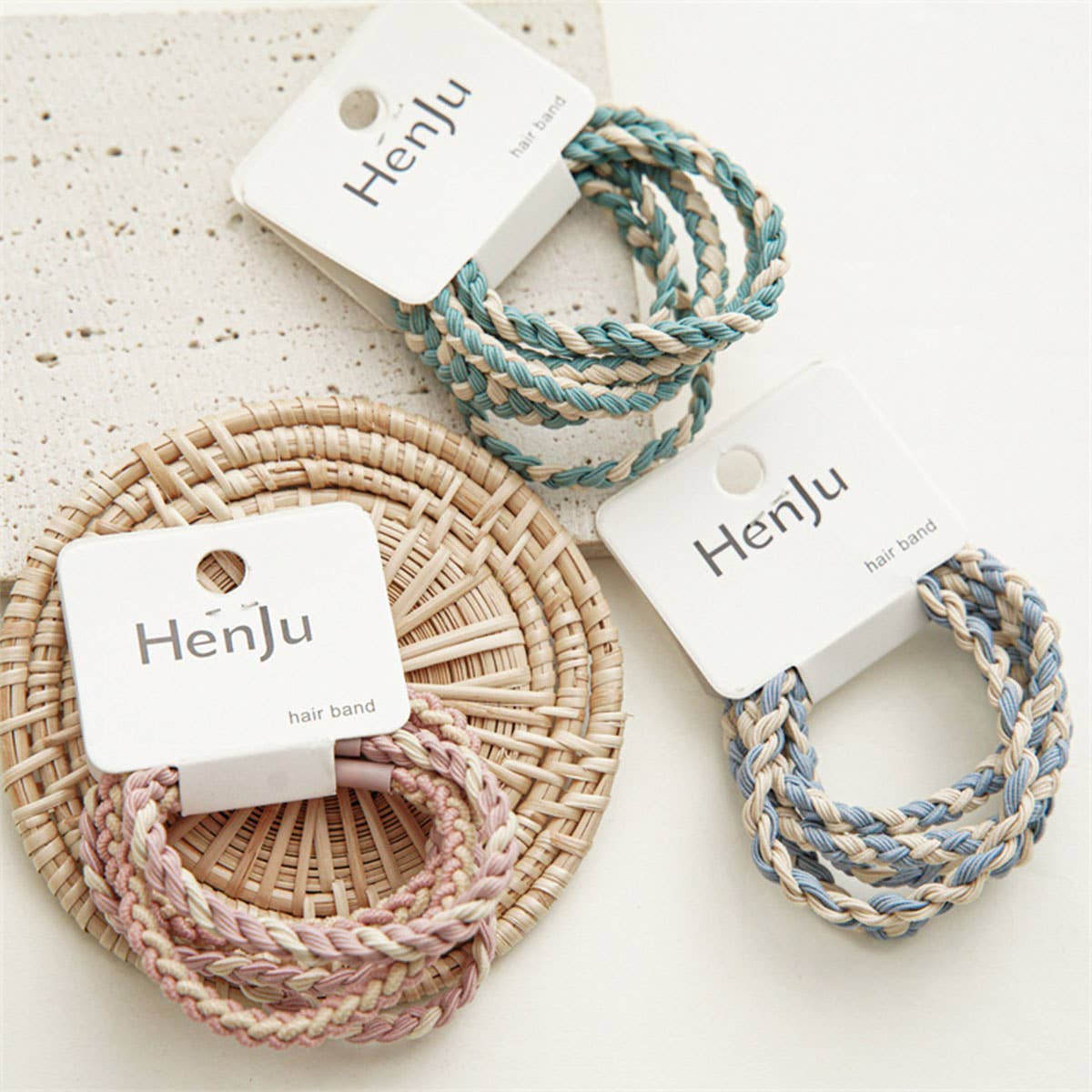 Candy Color Twisted Hair Ties , Cute Rubber Bands