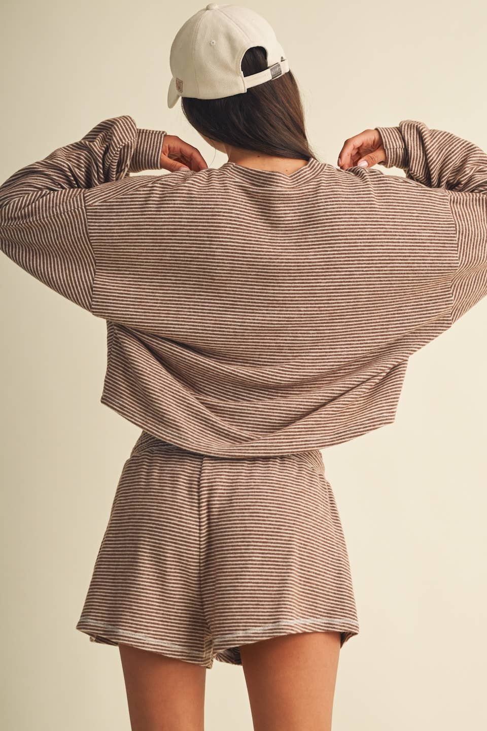 Striped Hacci Long Top