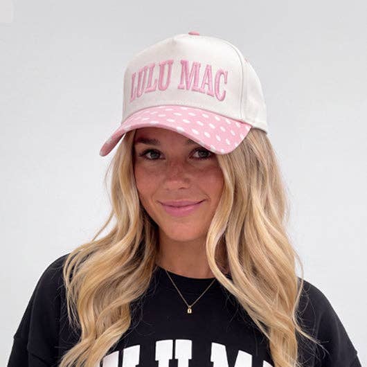 LM Light Pink/White Dot Cap