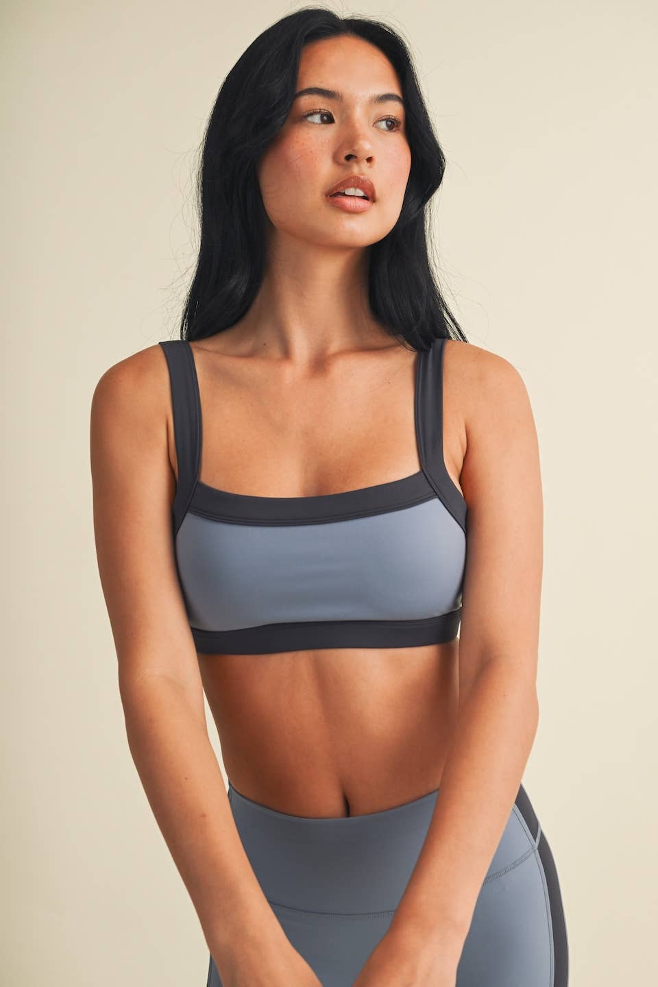 Contrast Block Sports Bra