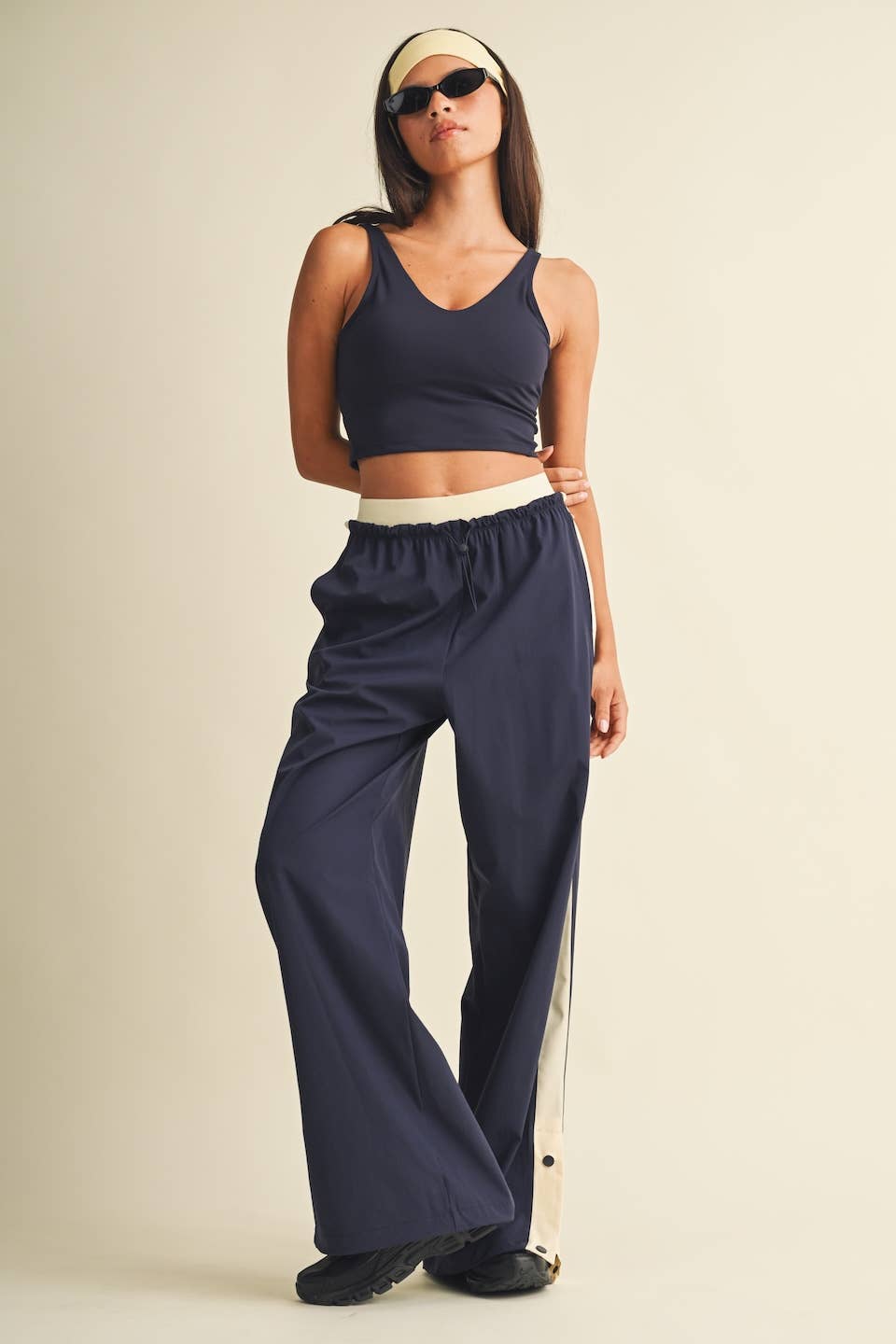 Double Layered Stripe Track Pants