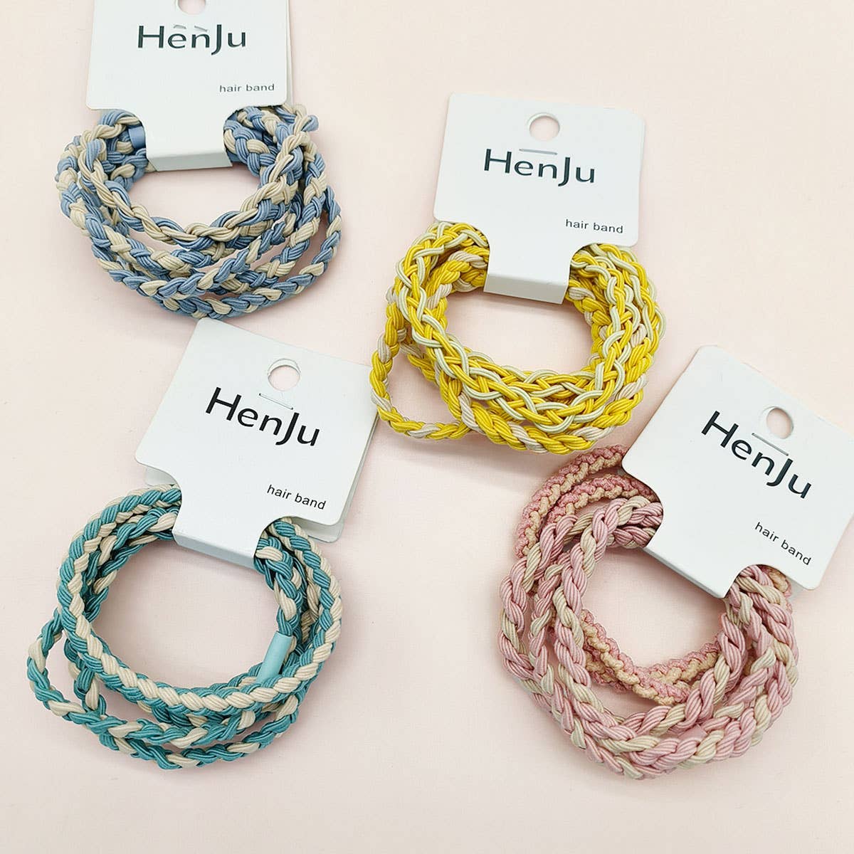 Candy Color Twisted Hair Ties , Cute Rubber Bands