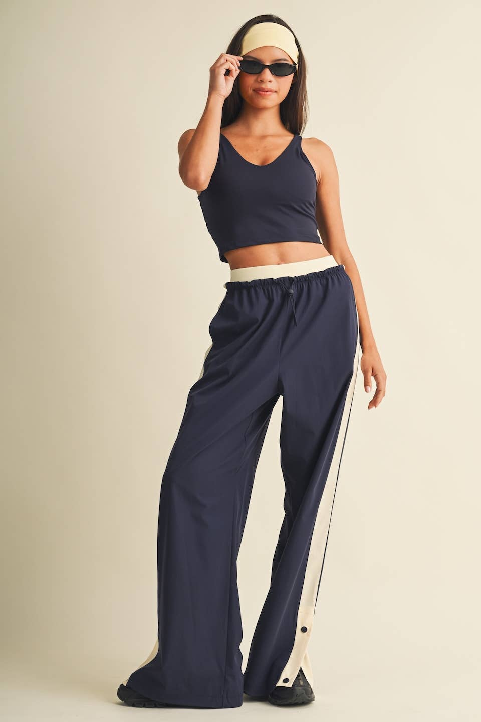 Double Layered Stripe Track Pants
