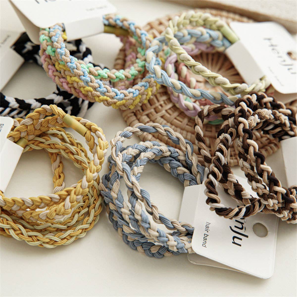 Candy Color Twisted Hair Ties , Cute Rubber Bands