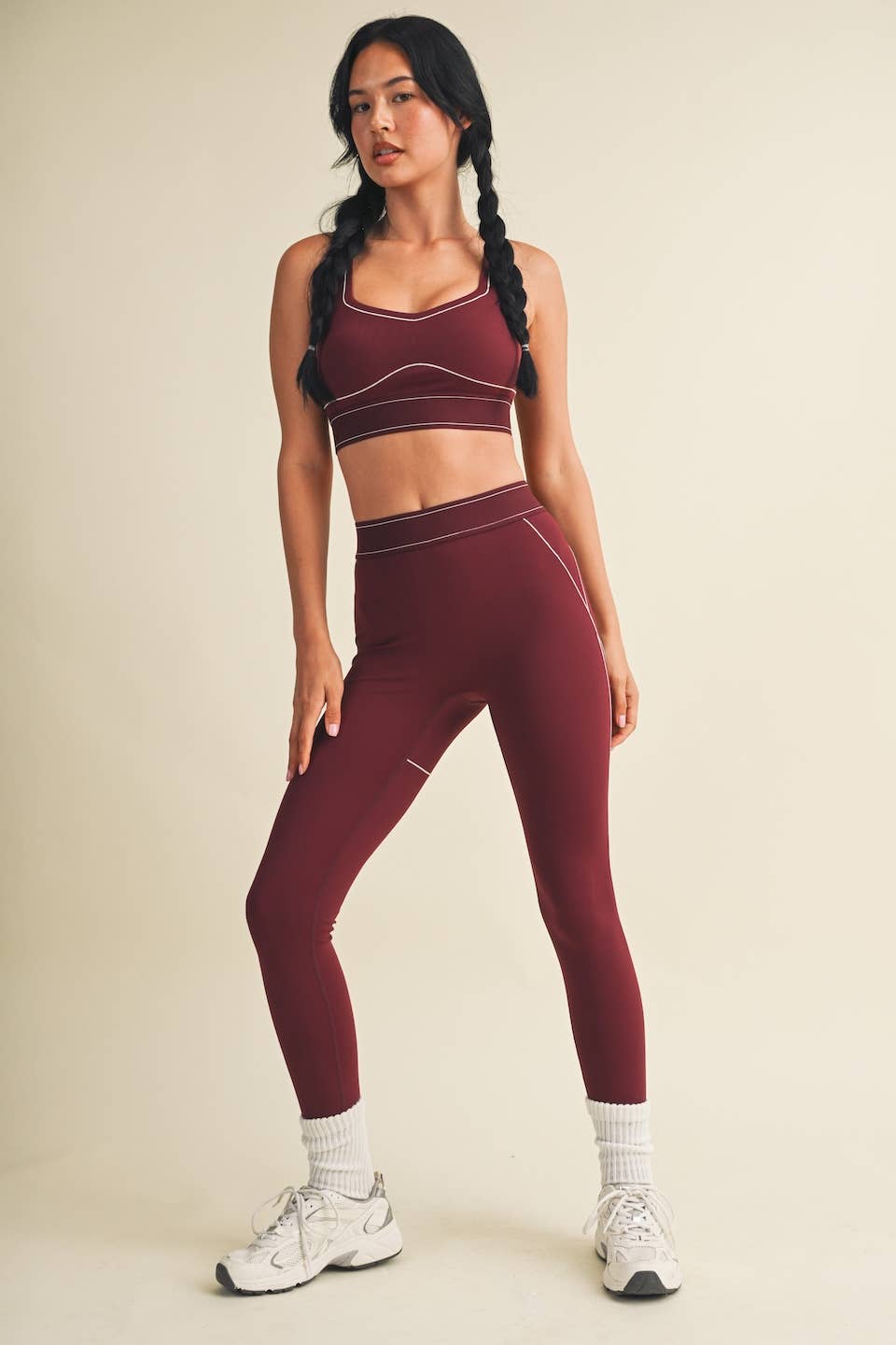 Contrast Thread Sports Bra