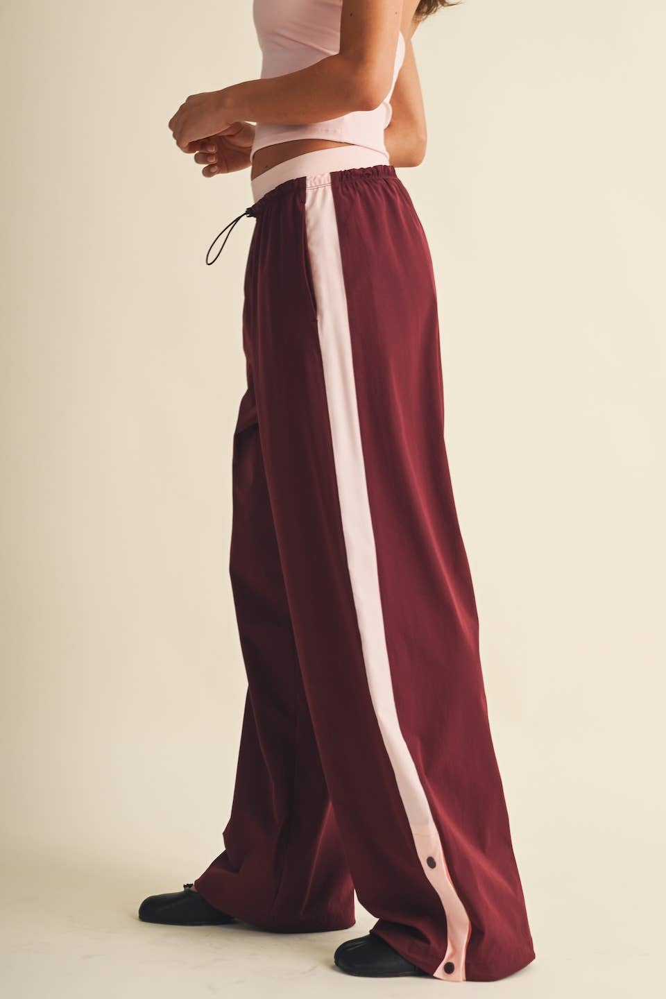 Double Layered Stripe Track Pants