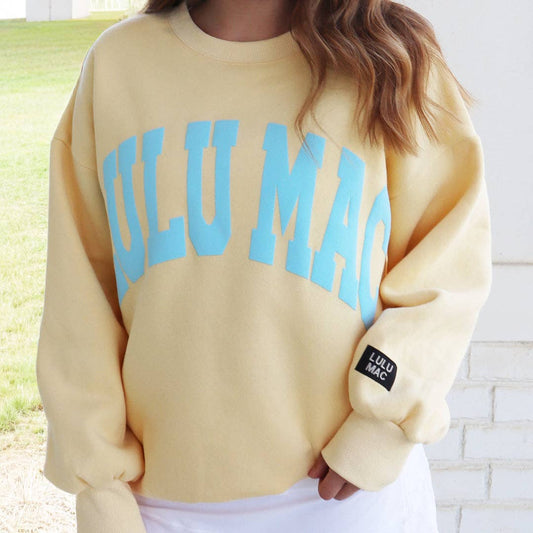 Lulu Mac Sweatshirt Butter/Light Blue - Puff Adult