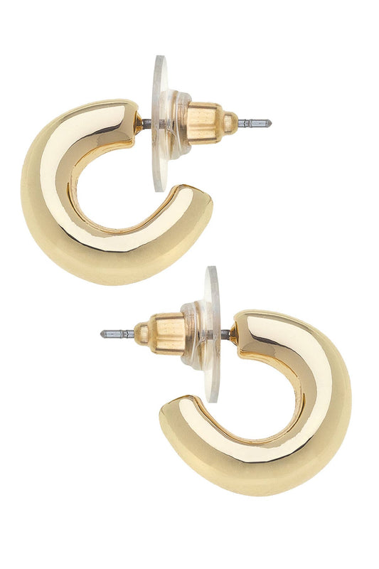 Alison Hoop Earrings in Shiny Gold