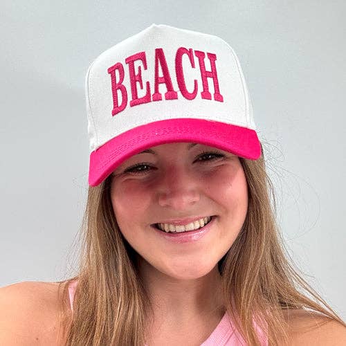 LULU MAC BEACH CAP HOT PINK