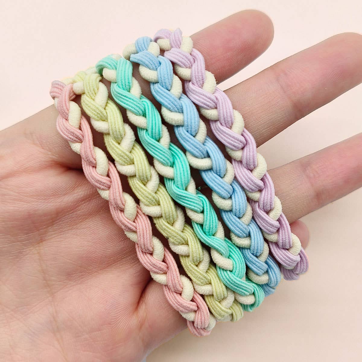 Candy Color Twisted Hair Ties , Cute Rubber Bands