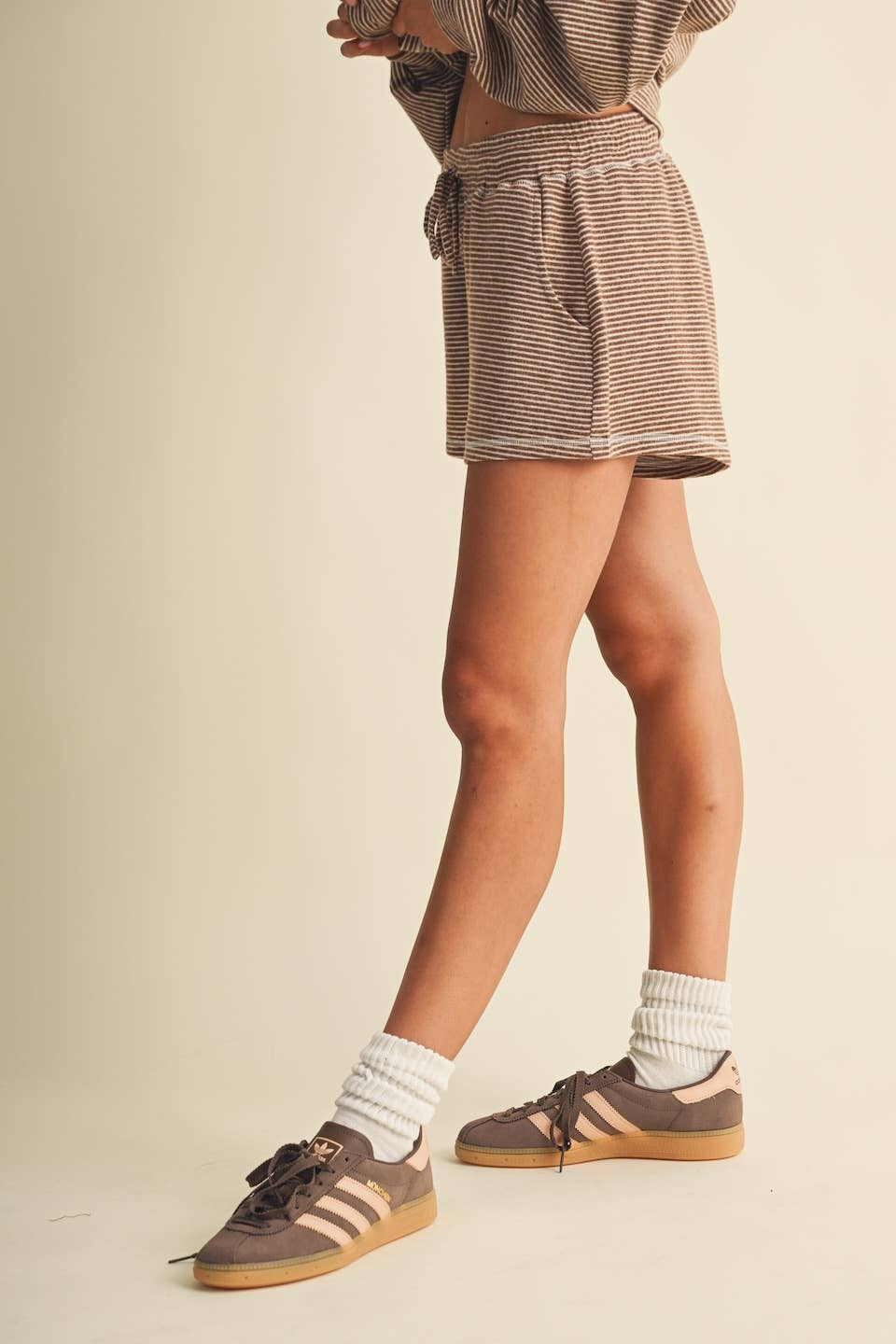 Striped Soft Hacci Shorts