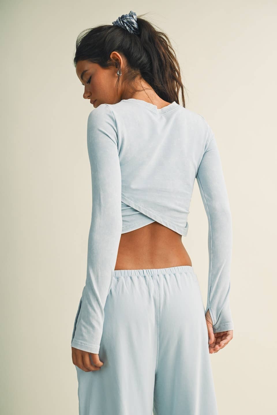 Long Sleeve Crossover Top