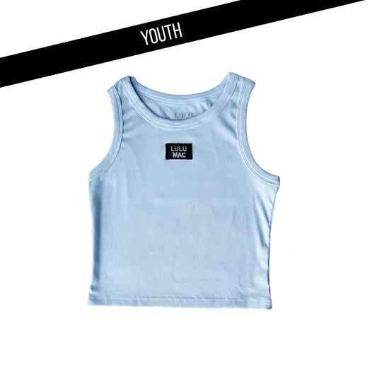 LULU MAC LIGHT BLUE KIDS SOLID TANK