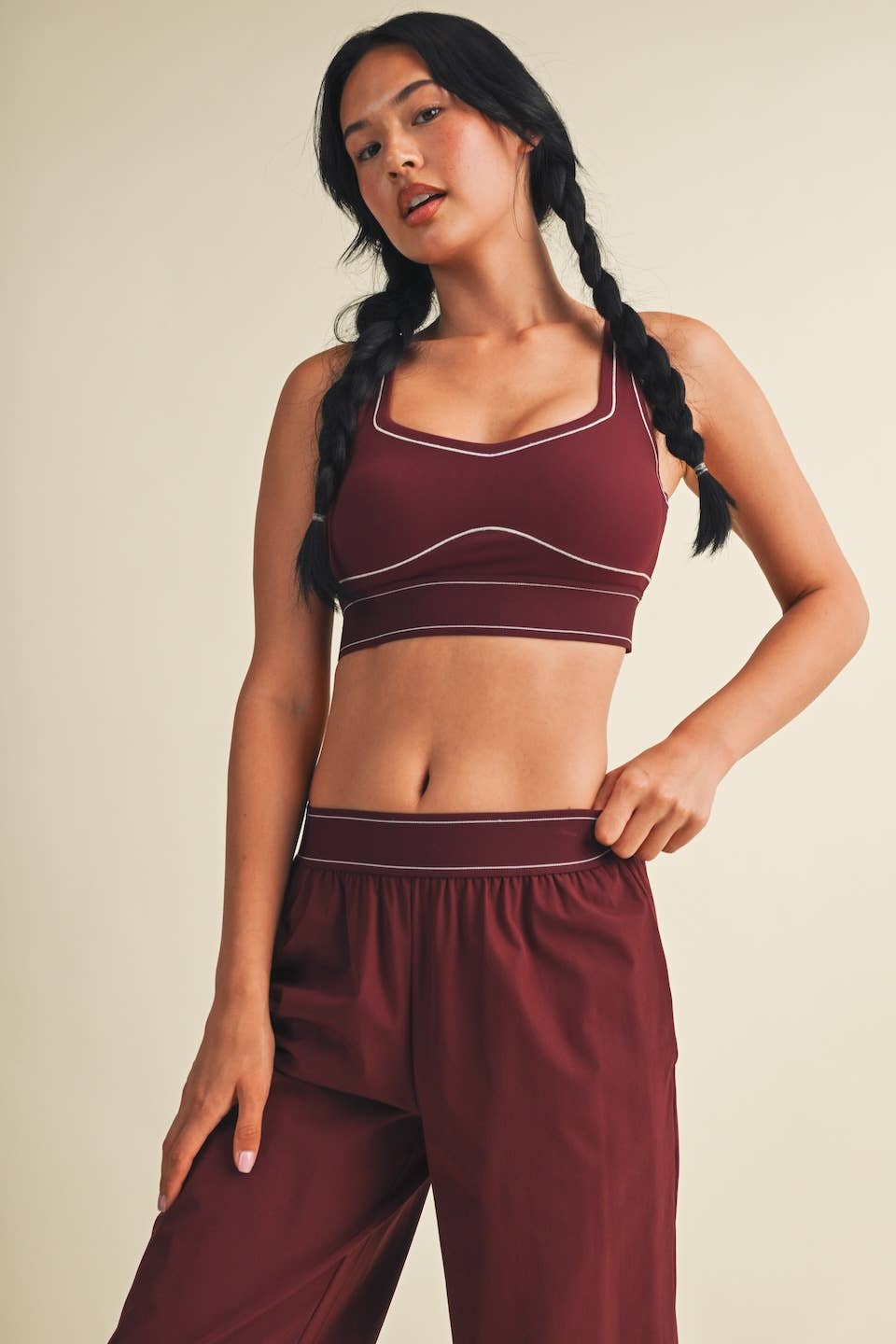 Contrast Thread Sports Bra