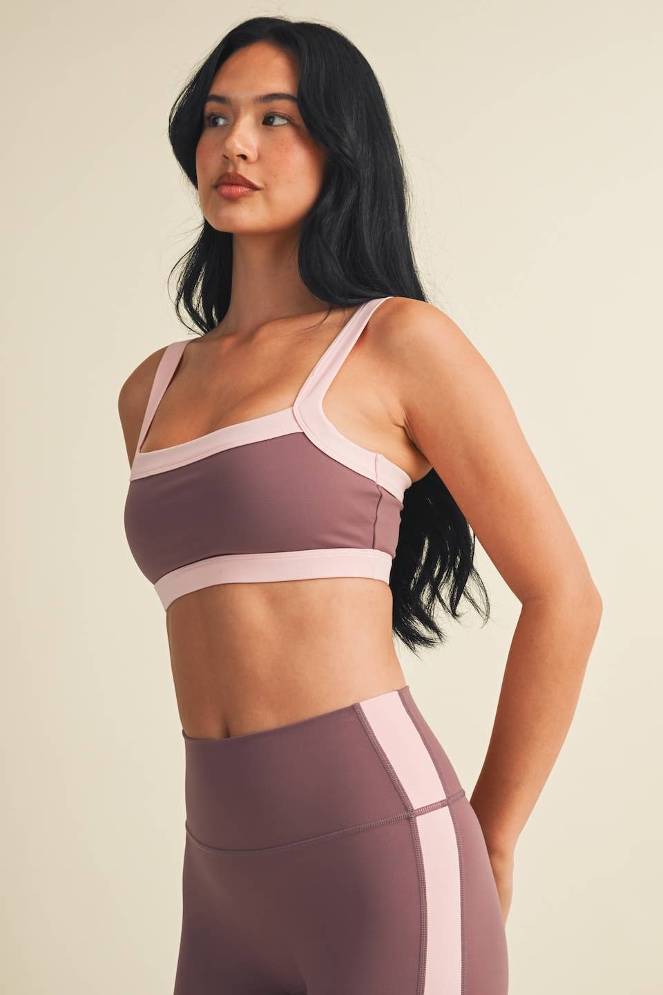 Contrast Block Sports Bra