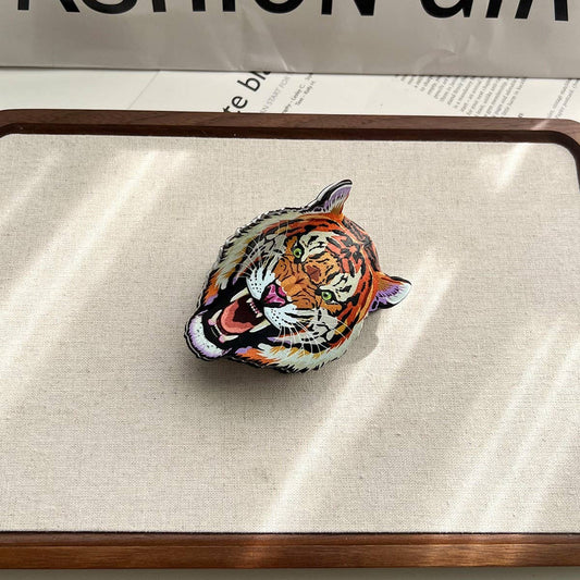 Tiger Hair Claw–Wild Animal Acetate Clip