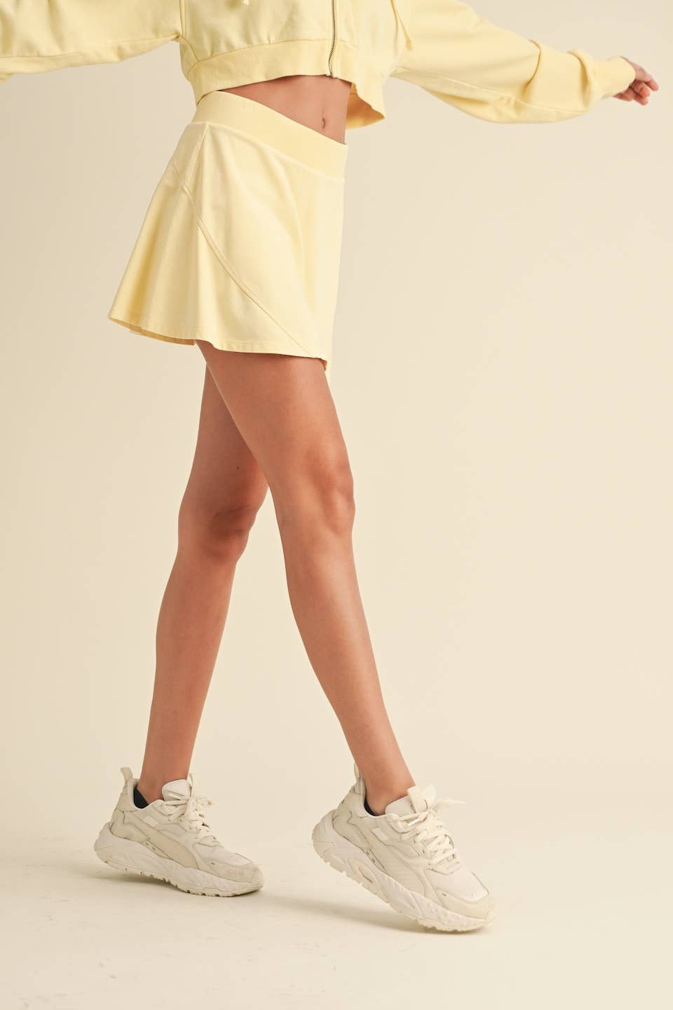 Mineral Wash A-Line Mini Skort