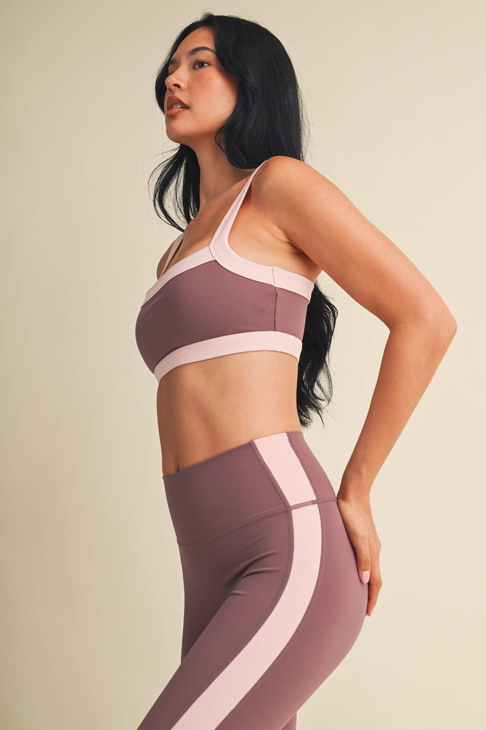Contrast Block Sports Bra