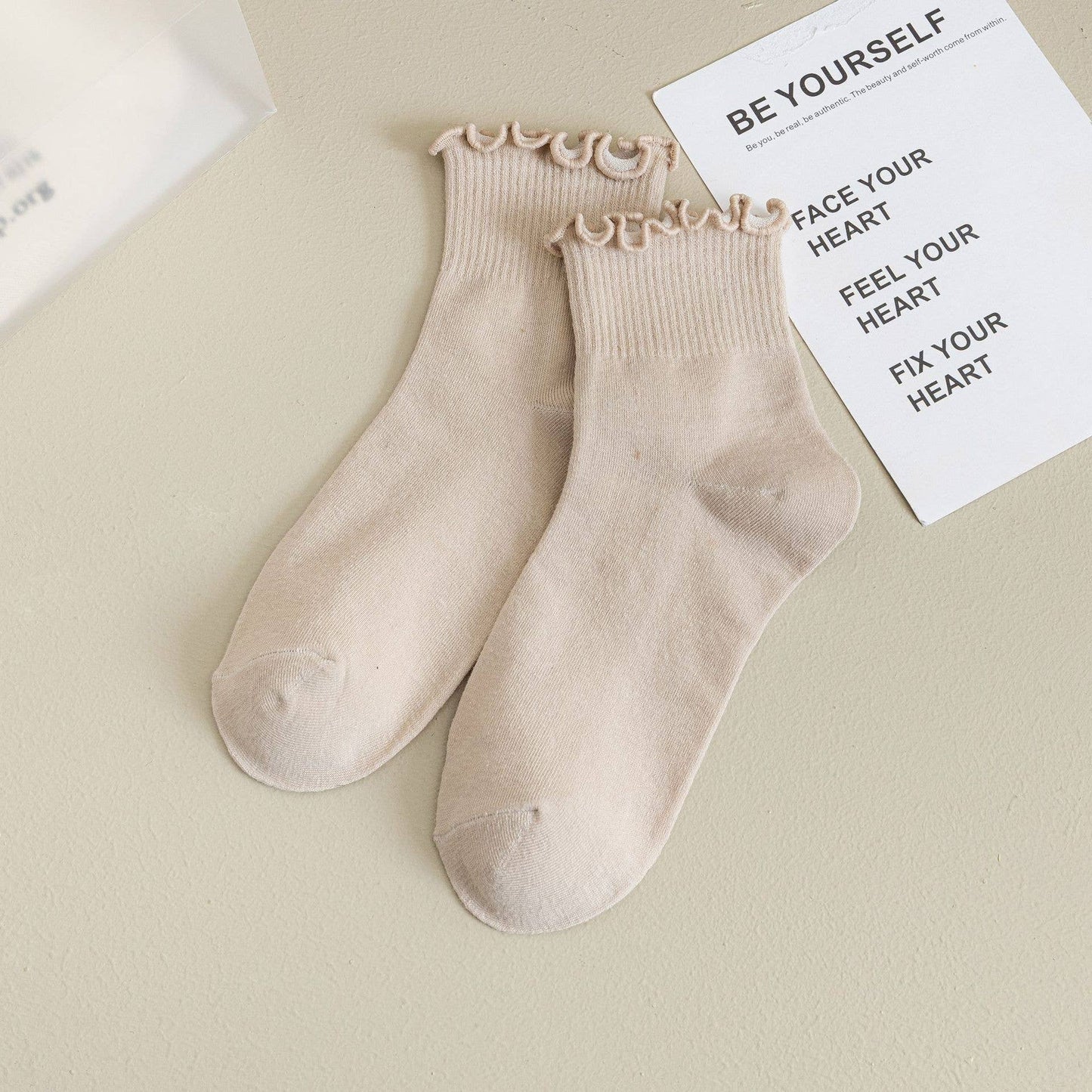 Women's Solid Color Ruffle Ankle Socks