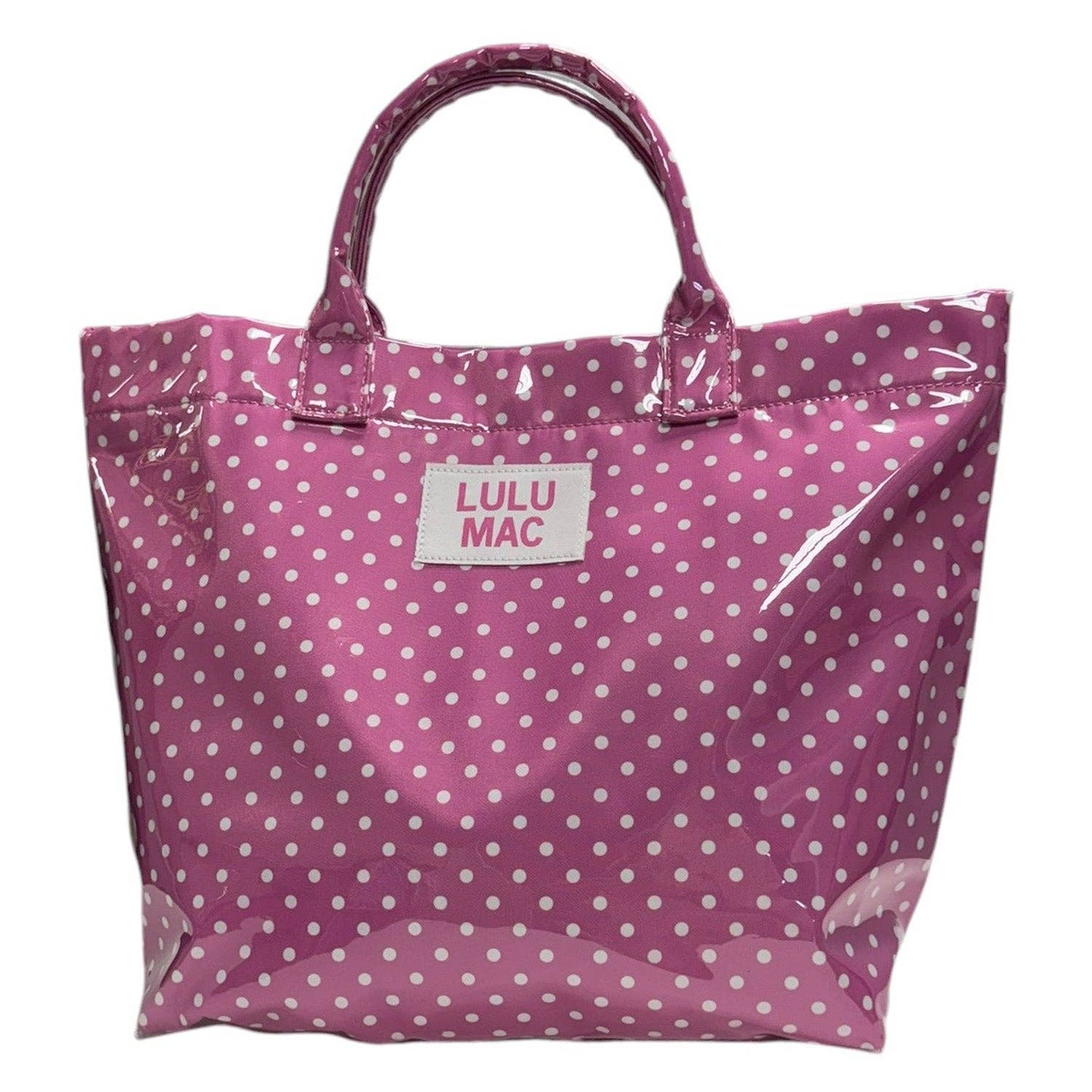 Lu Lu Mac TOTE BAG PINK/WHITE DOT
