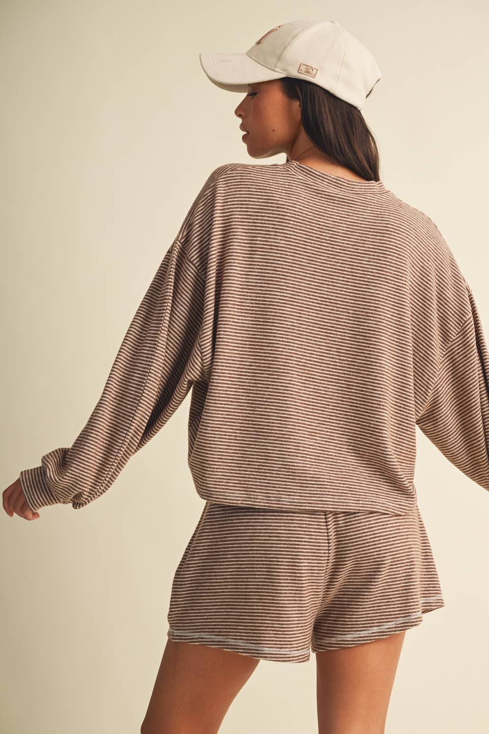 Striped Hacci Long Top
