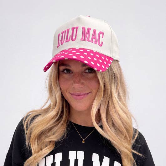 LMHot Pink/White Dot Cap