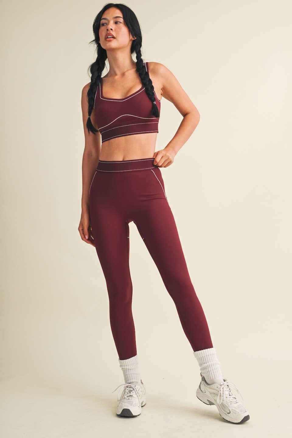 Contrast Thread Sports Bra