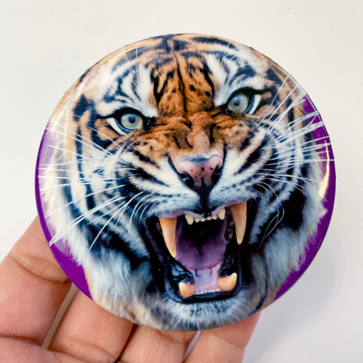 Mad Tiger - Purple - Game Day Button