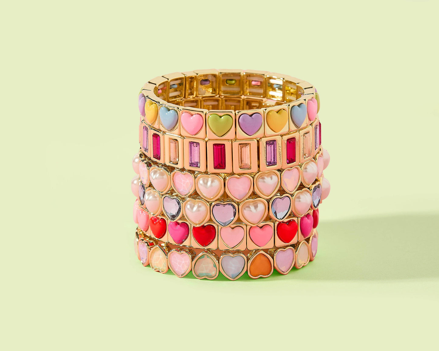 FOR FUN - Enamel Stretch Bracelet - Love - Assorted Styles