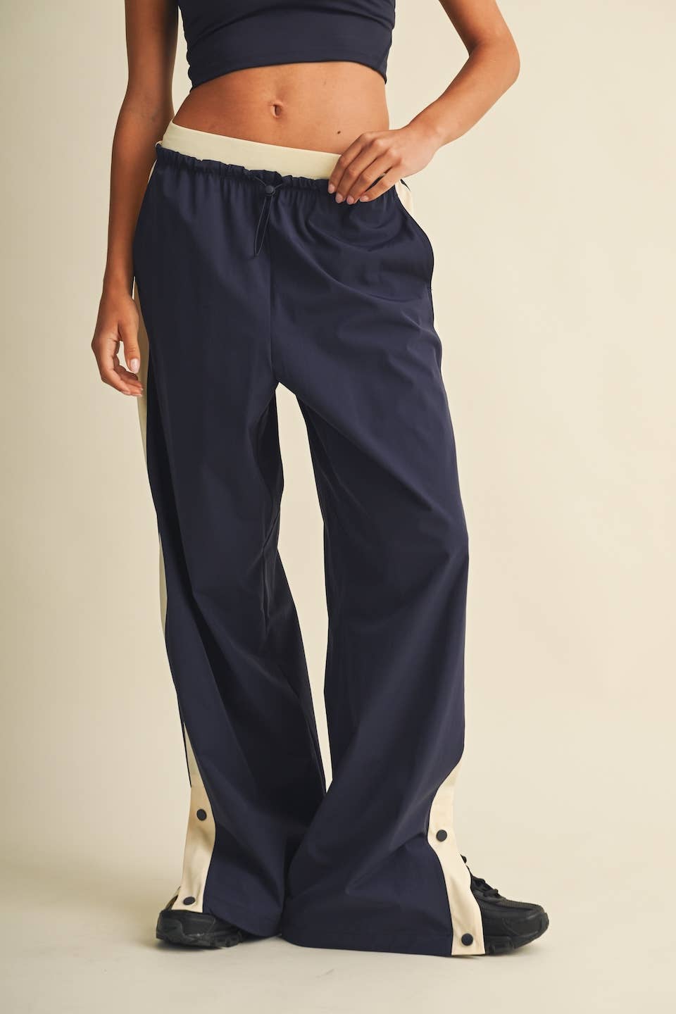 Double Layered Stripe Track Pants