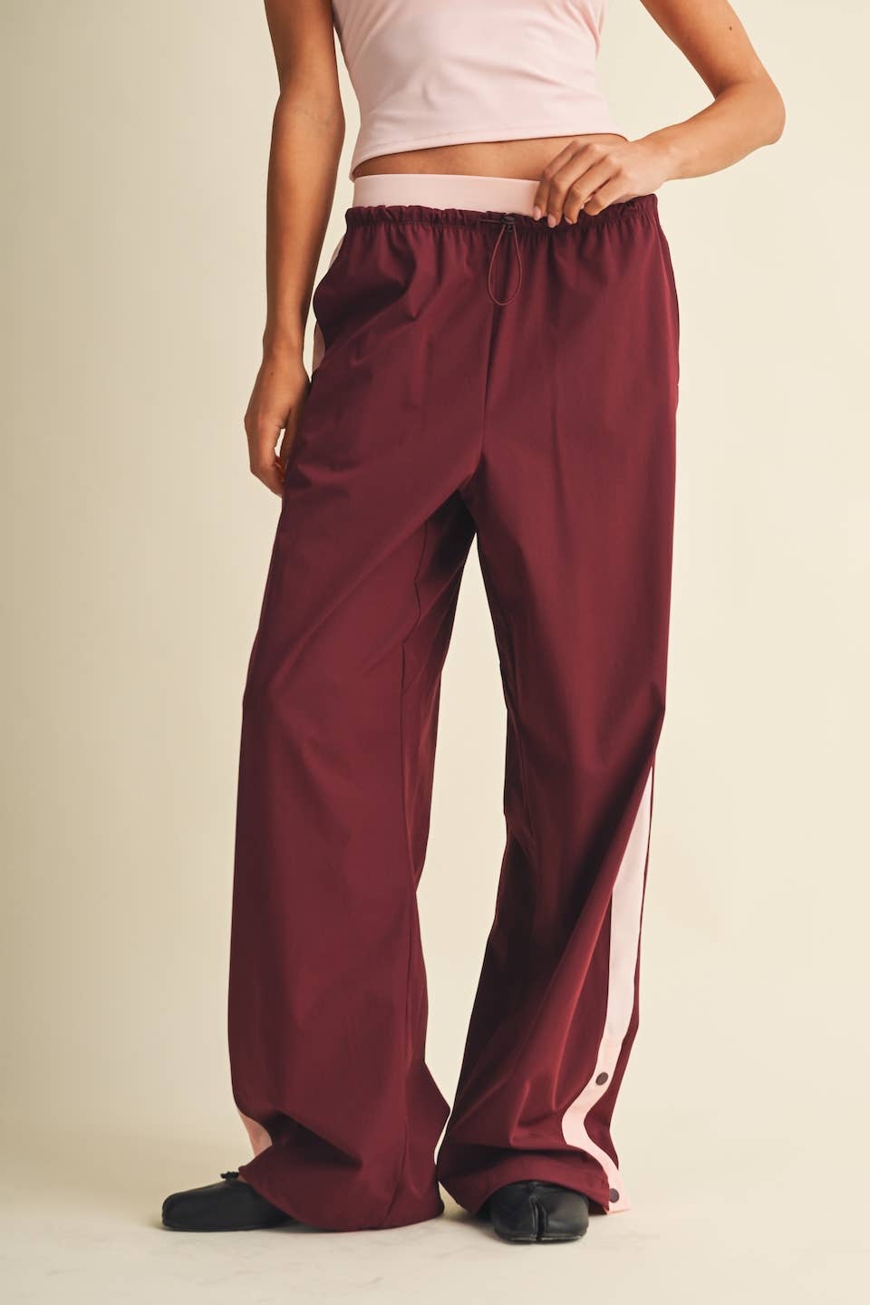Double Layered Stripe Track Pants